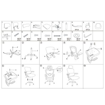  Кресло офисное BYROOM Office Hype (HS-6305-1-B) черный 
