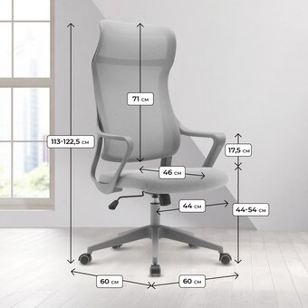  Кресло офисное BYROOM Office Boomer (D-504-G) Grey 