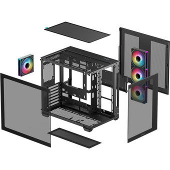  Корпус Deepcool CG530 4F (R-CG530-BKADA4-G-1) черный без БП ATX 2x120mm 2x140mm 2xUSB2.0 1xUSB3.0 audio bott PSU 