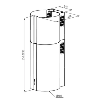  Вытяжка Meferi Tube40BK Power 