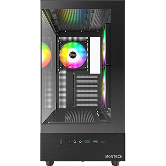  Корпус Montech XR Black (XRB) / ATX / 3x120mm ARGB fans 