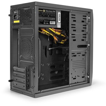  Корпус ExeGate mEVO-7807-XP500 EX296390RUS Minitower (mATX, БП XP500 с вент. 12см, 1*USB+1*USB3.0, черный, 1 вент. 12см с RGB подсветкой) 