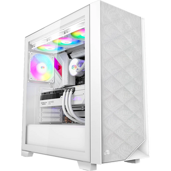  Корпус PcCooler C3D510 WH ARGB без БП, Tempered Glass Full Tower, White, TG, 0.7 SPCC, 3x120mm E-ATX, ATX, mITX 170/390/410mm 2x2.5", 7xPCI 