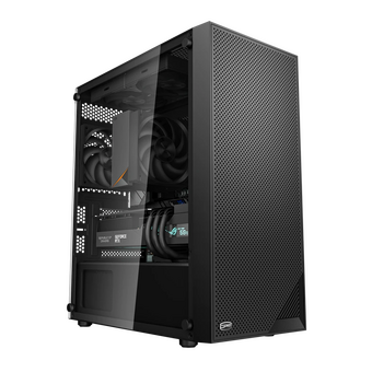  Корпус PCCOOLER C3B310 BK, Mesh Mid Tower, Black, TG, no fans mATX, mITX 1x2.5", 2x3.5", 5xPCI (без БП) 