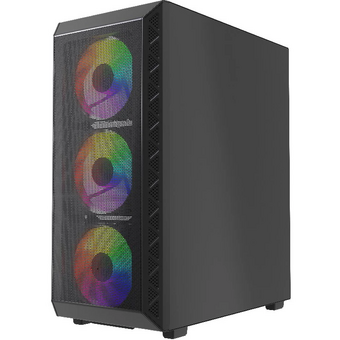  Корпус Powercase Mistral S4B (CMSB-L4), Tempered Glass, 4x 120mm FRGB Fans, чёрный, ATX 