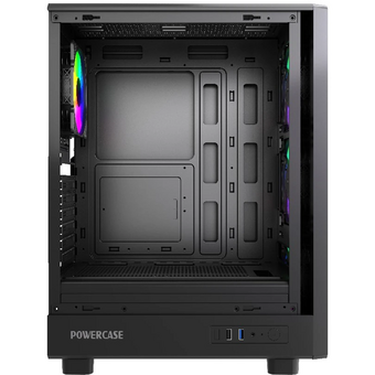  Корпус Powercase Mistral A4B (CMAB-L4), Tempered Glass, 4x 120mm FRGB Fans, чёрный, ATX 