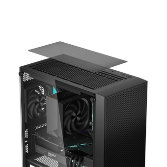  Корпус PCCOOLER C3B310 BK, Mesh Mid Tower, Black, TG, no fans mATX, mITX 1x2.5", 2x3.5", 5xPCI (без БП) 