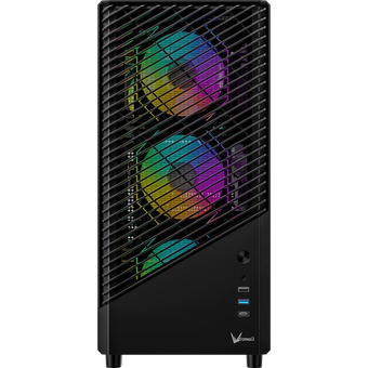  Корпус Formula Mana Geometry черный без БП ATX 3x120mm 1xUSB3.0 1xUSB3.1 audio bott PSU 