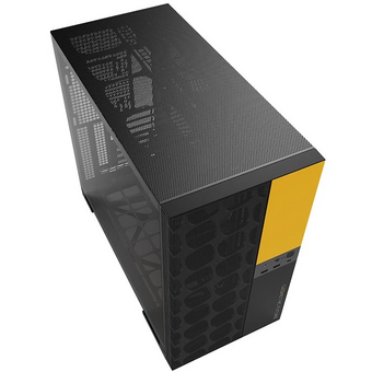  Корпус Geometric Future Model 5 Vent Black Yellow with fans (1AM5VTBY01100) / mid tower, E-ATX / 5x140mm ARGB fans 