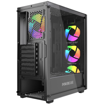  Корпус Powercase Mistral S4B (CMSB-L4), Tempered Glass, 4x 120mm FRGB Fans, чёрный, ATX 