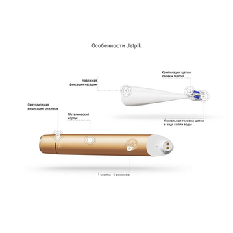 Зубная щетка Jetpik JP300 Gold 