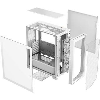  Корпус PcCooler C3D510 WH ARGB без БП, Tempered Glass Full Tower, White, TG, 0.7 SPCC, 3x120mm E-ATX, ATX, mITX 170/390/410mm 2x2.5", 7xPCI 