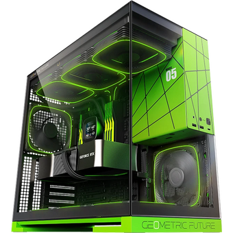  Корпус Geometric Future Model 5 NV Style Limited Edition with fans (1AM5WKNV01100) / mid tower, E-ATX / 5x140mm ARGB fans 