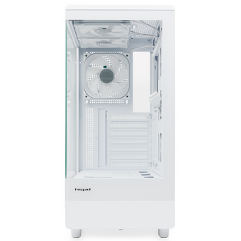  Корпус HSPD F510 (F510-TGWH-ARGB), без БП, Panoramic Mid Tower, White, TG, 0.5 SPCC, 3x120mm ARGB ATX, mITX 180/280/160mm 1x2.5", 7xPCI 2xUSB- 