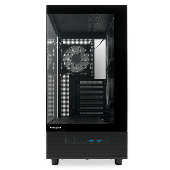  Корпус HSPD F710 (F710-TGBK-ARGB), без БП, Panoramic Mid Tower, Black, TG, 0.5 SPCC, 3x120mm ARGB E-ATX, ATX, mITX 185/395/270mm 2x2.5", 1x3.5 