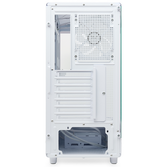  Корпус HSPD F510 (F510-TGWH-ARGB), без БП, Panoramic Mid Tower, White, TG, 0.5 SPCC, 3x120mm ARGB ATX, mITX 180/280/160mm 1x2.5", 7xPCI 2xUSB- 
