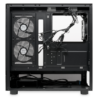  Корпус HSPD F710 (F710-TGBK-ARGB), без БП, Panoramic Mid Tower, Black, TG, 0.5 SPCC, 3x120mm ARGB E-ATX, ATX, mITX 185/395/270mm 2x2.5", 1x3.5 