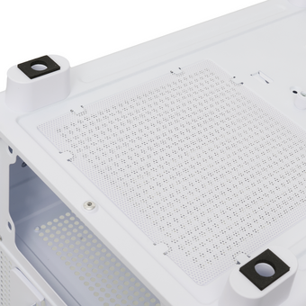  Корпус HSPD M510 (M510-TGWH-ARGB), без БП, Mesh Mid Tower, White, TG, 0.5 SPCC, 4x120mm ARGB ATX, mITX 180/280/160mm 1x2.5", 7xPCI 2xUSB-A 3.0 