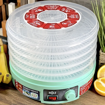  Сушилка для овощей и фруктов Holt HT-FD-002 бирюзовый 