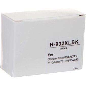  Картридж струйный NV Print 932XLBK (NV-CN053AE)  Black для HP OfficeJet 6100, 6600, 6700, 7110, 7510, 7610, 7612 (1000 стр) совместимый 