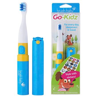  Звуковая зубная щетка Brush-Baby Go-Kidz BRB122 Blue голубая 
