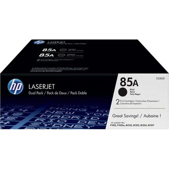  Картридж лазерный HP 85A CE285AD черный двойная упак. (3200стр.) для HP LJ P1102/P1102w 