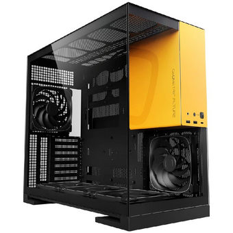  Корпус Geometric Future Model 5 Black Yellow with fans (1AM5WKBY01100) / mid tower, E-ATX / 5x140mm ARGB fans 