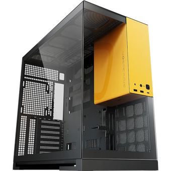  Корпус Geometric Future Model 5 Black Yellow with fans (1AM5WKBY01100) / mid tower, E-ATX / 5x140mm ARGB fans 