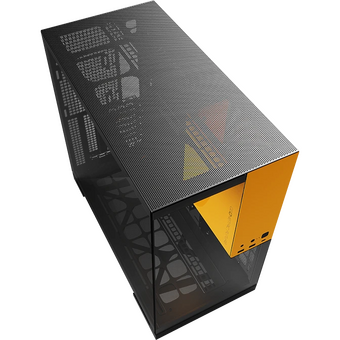  Корпус Geometric Future Model 5 Black Yellow with fans (1AM5WKBY01100) / mid tower, E-ATX / 5x140mm ARGB fans 