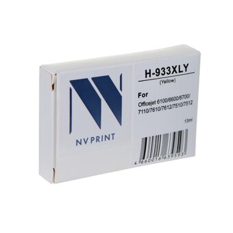  Картридж струйный NV Print 933XLY (NV-CN056AE) Yellow для HP Officejet 6100, 6600, 6700, 7110, 7510, 7610, 7612 (825 стр) совместимый 