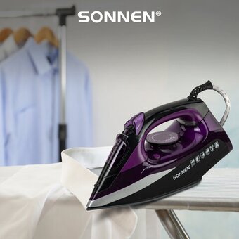  Утюг Sonnen SI-270 (455280) черный/фиолетовый 