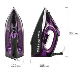  Утюг Sonnen SI-270 (455280) черный/фиолетовый 