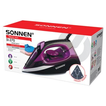  Утюг Sonnen SI-270 (455280) черный/фиолетовый 