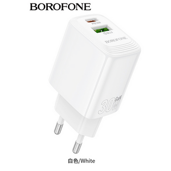 СЗУ BOROFONE BN29 Fuente PD30W+QC3.0 charger white 