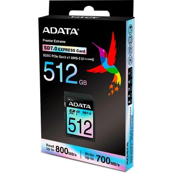  Карта памяти A-DATA Express Gen3 L1 (ASD512GEX3L1-C) 512GB SDXC 800/700 MB/s 