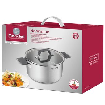  Кастрюля Rondell Normanne RDS-1814 5.1л с крышкой стальной 
