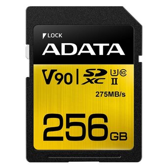  Карта памяти A-DATA ASDX256GUII3CL10-C 256GB microSDXC Class 10 UHS-II U3 V30 A2 290/260 MB/s 
