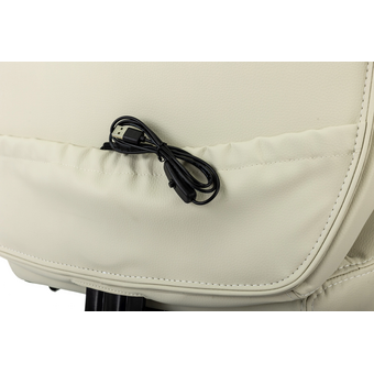 Кресло руководителя Бюрократ T-9950MSG-F слоновая кость (T-9950MSG-F/IVORY-PU) эко.кожа крестов. пластик подст.для ног 