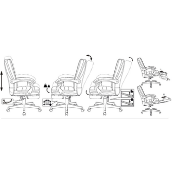  Кресло руководителя Бюрократ T-9950MSG-F слоновая кость (T-9950MSG-F/IVORY-PU) эко.кожа крестов. пластик подст.для ног 