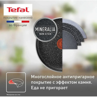  Сковорода блинная Tefal Rock 04235525 25см 