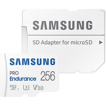  Карта памяти Samsung Pro Endurance (MB-MJ256KA/APC) microSDXC 256GB (для видеорегистратора) Class 10, UHS-I, W 30 МБ/с, R 100 МБ/с, адаптер на SD 