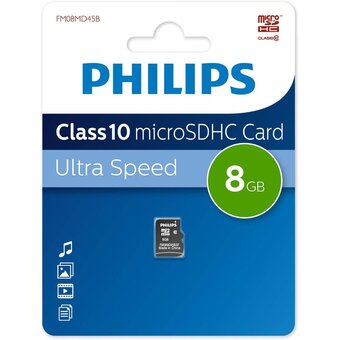  Карта памяти PHILIPS FM08MD45B/97 8GB microSDHC Class 10 