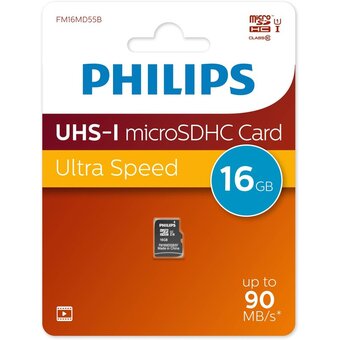  Карта памяти PHILIPS FM16MD55B/97 16GB High Speed microSDHC Class 10 90MB/s 