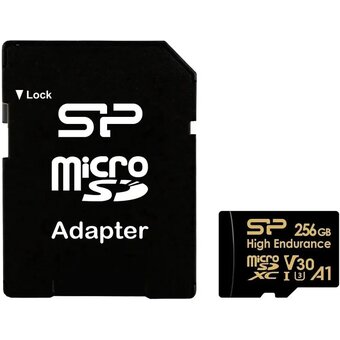  Карта памяти Silicon Power SP256GBSTXDV3V1HSP 256GB microSDHC Class 10 UHS-I A1 V30 U3 (SD адаптер) 100MB/s 