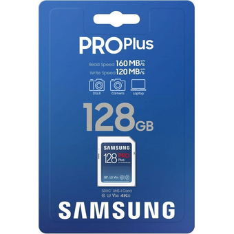  Карта памяти Samsung Pro Plus (MB-SD128SB/WW) SDXC 128GB с адаптером USB, R 180 МБ/с 