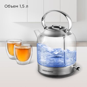  Электрочайник Redmond KG221 серебристый матовый 