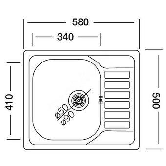  Кухонная мойка Kromevye Triton EC196 