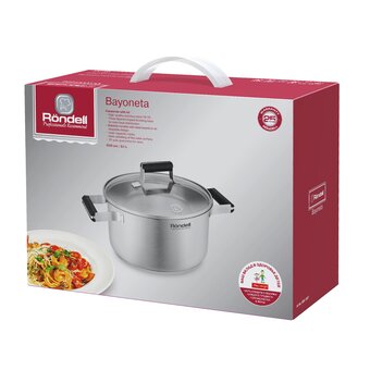  Кастрюля Rondell Bayoneta RDS-1807 3.1л с крышкой стальной 