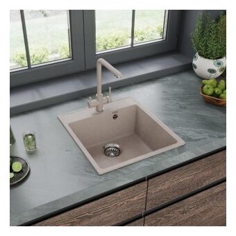  Кухонная мойка MAUNFELD Perla 460 MFQS-460BG бежевый 