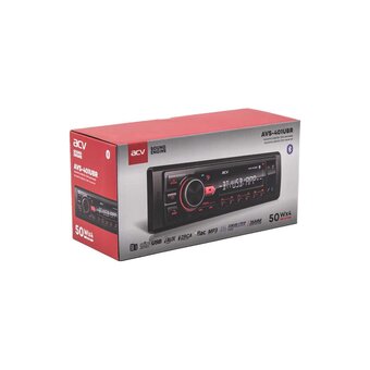  Автомагнитола ACV AVS-401UBR (1din/База 36мм/красная/Bluetooth/USB/TYPE-C/AUX/SD/FM/4*50) 